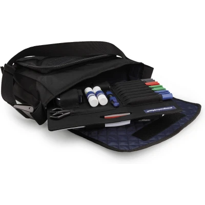 Afbeelding van Magnetoplan Moderation Bag Messenger 38x35x15cm (BxHxD) Zwart Polyester 1300 delen