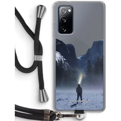 Afbeelding van hoesje met Koord geschikt voor Samsung Galaxy S20 FE / 5G Wanderlust Telefoonhoesje Zwart Bescherming aan alle Kanten en Over de Schermrand