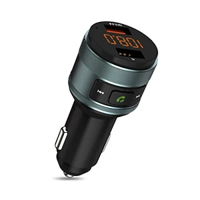 Afbeelding van ZeaLife QC 3.0 Bluetooth FM zender, voor in de auto, draadloze radio, adapter, handsfree kit met dual USB lader, ondersteunt 64 GB stick