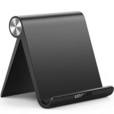 Image de UGREEN Support Tablette Réglable Bureau Pose Téléphone Portable Pliable Compatible avec iPad Pro Air Mini Galaxy Tab A9 S9 A8 iPhone 16 Plus Max 15 14 S24 Ultra S23 S22 (Noir)