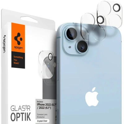 Afbeelding van Spigen Apple iPhone 14 / Plus camera lens screenprotector Clear 2 pack