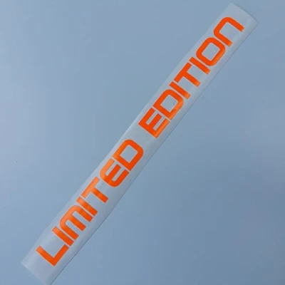 Afbeelding van folien zentrum Premium sticker &quot;Limited Edition&quot; voor tuning van auto, 20 x 1,5 cm, neonoranje, OEM &amp; JDM, grappige spreuk, Made in Germany