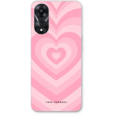 Afbeelding van Case Company® hoesje geschikt voor Oppo A78 5G Hart Roos Soft Cover Telefoonhoesje Bescherming aan alle Kanten en Schermrand