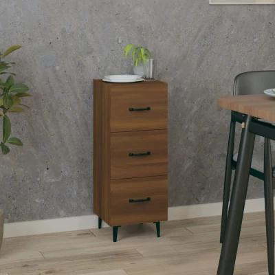 Afbeelding van Dressoir 34,5x34x90 cm bewerkt hout bruin eikenkleur