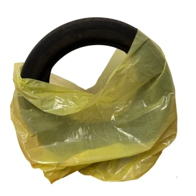 Afbeelding van BAKOKI Set van 10 bandenbeschermhoezen Geel Scheurvast en stabiel Opbergtassen voor banden tot 50 cm Bandentas, Bandentassenset