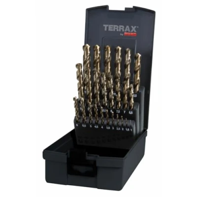 Afbeelding van Ruko &#039;s Terrax A215215 Kobalt Spiraalboorset, 25 delig, stalen koffer