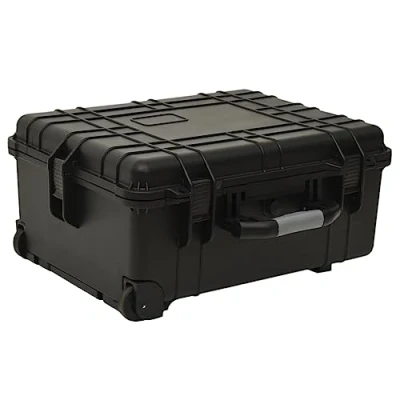 Image de vidaXL Valise de vol à roulettes Noir 58x45x27 cm PP