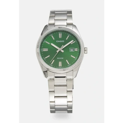 Afbeelding van Casio Horloge silvercoloured/green, Maat: One Size, Silver coloured/green