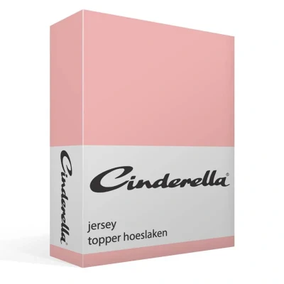 Afbeelding van Cinderella Topper Hoeslaken Tot 15 cm matrashoogte Jersey 80 90x200/210 Roze