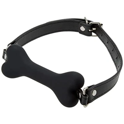 Afbeelding van Siliconen Bone Gag Zwart