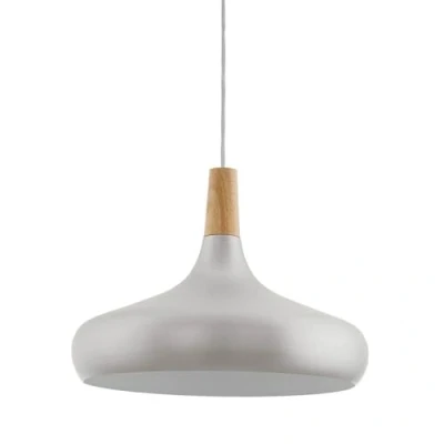 Afbeelding van EGLO Sabinar Hanglamp E27 Staal;Hout Bruin;Zilver