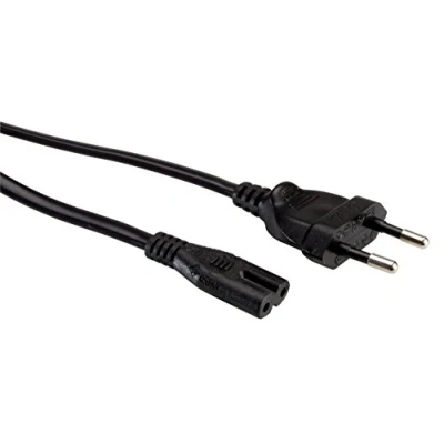 Image de VALUE Câble d&#039;alimentation Europlug (M) pour power IEC 60320 C7 CA 250 V 2.5 A 5 m noir Europe