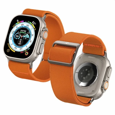 Afbeelding van Spigen Fit Lite Ultra Watchband Geschikt voor Apple Watch 4/5/6/7/8/SE/Ultra (42/44/45/49mm) Oranje