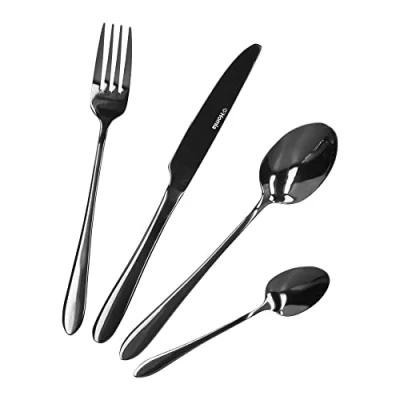 Afbeelding van Homla ABELE Bestek set zwart 16 st.