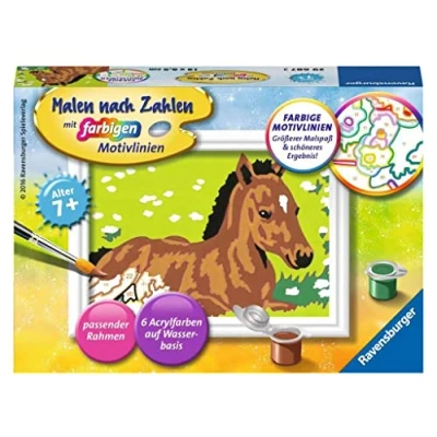 Afbeelding van Ravensburger 29687 Set kleuren op nummer kleurplaat en kleurboek