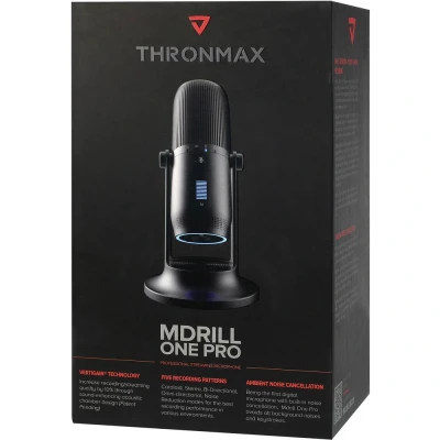 Afbeelding van Thronmax M2P B USB studiomicrofoon Statief Zendmethode:Kabelgebonden Voet, Incl. kabel C, Audio, stereo (3.5 mm jackplug) Kabelgebonden