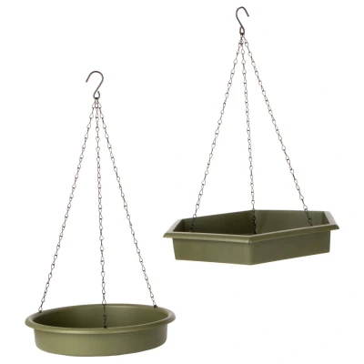 Afbeelding van Wildbird Hangende Voer En Waterschaal Set Vogel Voerbak Drinkbak Groen