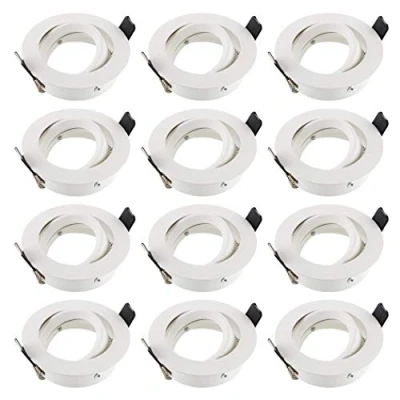Afbeelding van SEBSON 12 x inbouwspot, draaibaar plafond incl. GU10 fitting montagegat Ø 75 mm, 84 25 aluminium wit, led/halogeen