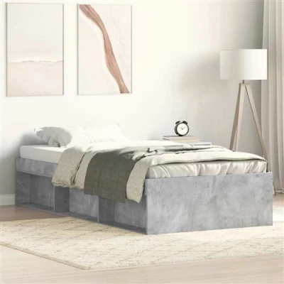 Afbeelding van Bedframe Bruineikenkleurig 140X200 cm 90 x 190 / Betongrijs