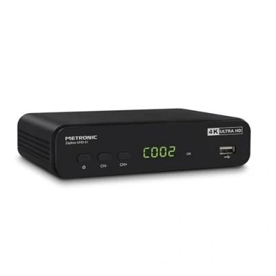 Afbeelding van METRONIC 441701 4K Ultra HD UHD S1 DTT decoder met USB poort