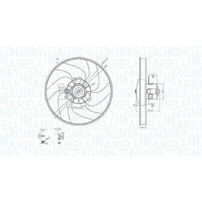 Afbeelding van MAGNETI MARELLI 069422756010 Radiator Ventilator 337 12 84 CITROËN: Berlingo / First I, I Van