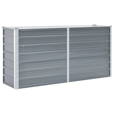 Afbeelding van vidaXL Verhoogd tuinbed, staal, verzinkt, 160 x 40 77 cm, grijs