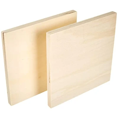 Afbeelding van Artemio Set van 2 vierkante platen, hout, beige, 15 x 1,2 cm, 14002351