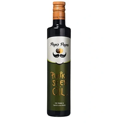 Image de Pepo Papa HUILE de pépins citrouille Pure Premium grillée et pressée à froid Végétalien Fabriqué en Hongrie (500 ml)