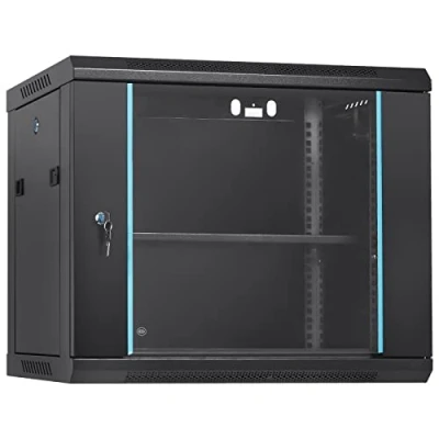 Image de VEVOR 9U Boîtier mural pour serveur réseau avec serrure de porte 15,5&quot; profondeur