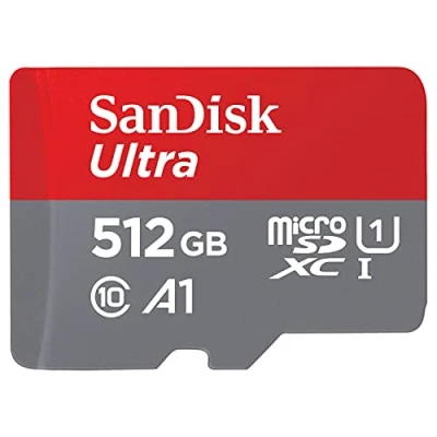 Afbeelding van Sandisk microSDXC kaart 512 GB, Ultra, klasse 10, U1, A1 120 MB/s, SD adapter, blisterverpakking
