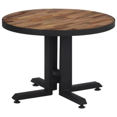 Afbeelding van Salontafel Rond Ø55X40 Cm Massief Gerecycled Teakhout