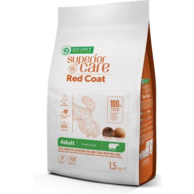 Afbeelding van Nature&#039;s Protection Suprior care droog graanvrij voer voor volwassen honden van kleine rassen met rode vacht, lam 1,5kg.