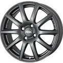 Afbeelding van RIAL 4 gat 14duim 100mm lichtmetalen Velg Milano titanium MI55443A22 5
