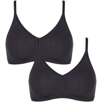 Afbeelding van Sloggi 2PACK GO Daily SOFT Triangel BH, Dames, Maat: Medium, Black