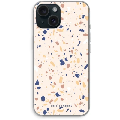Afbeelding van Case Company® hoesje geschikt voor iPhone 15 Terrazzo N23 Soft Cover Telefoonhoesje Bescherming aan alle Kanten en Schermrand