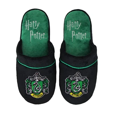 Afbeelding van Cinereplicas Harry Potter Slytherin Slippers S/M Zwart/Groen