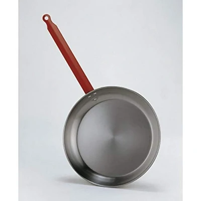 Afbeelding van La Ideal 10224 Pan, plat, staal, gepolijst, met handvat, 24 cm, zilverkleurig