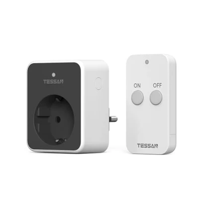 Afbeelding van TESSAN Radiogestuurde stopcontacten met afstandsbediening, 30,5 m, 3600 W stopcontact ruimtebesparend schakelbaar