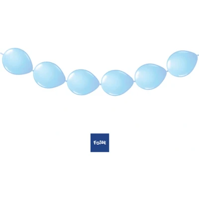 Afbeelding van Licht blauwe knoopballonnen 3 meter 8 stuks