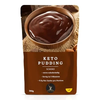 Afbeelding van keto Pudding 2 blikjes suikervrije chocoladecrème voor koolhydraatarm en dieet, suikervrij