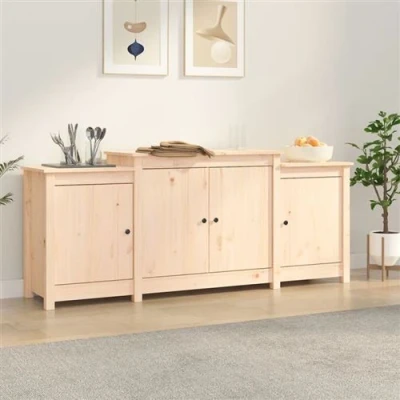Afbeelding van Dressoir 164x37x68 cm massief grenenhout