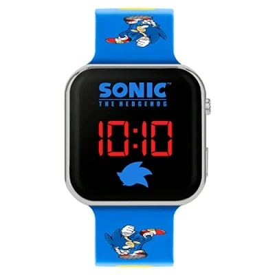 Afbeelding van Disney Jewelry Sonic LED Digitaal horloge voor kinderen, Maat: One Size, Blue