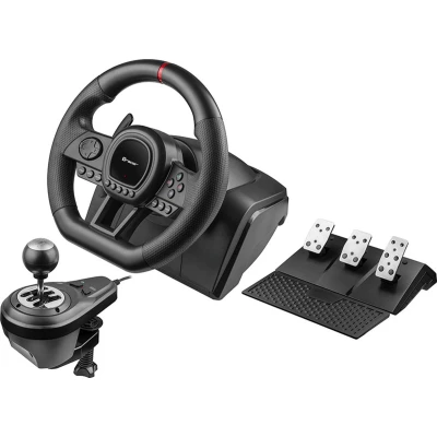 Afbeelding van Tracer gaming racestuur SimRacer Manual Gearbox 6 in 1 stuur, met pedalen en versnellingspook, compatibel PC/PS4/PS3/XONE/X360/SWITCH, stuurhoek van 270 graden, 8 analoge actieknoppen