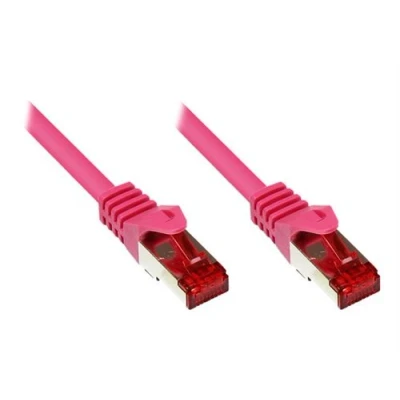 Image de Good Connections RNS Cordon de raccordement RJ 45 (M) pour 5 m SFTP, PiMF CAT 6 moulé, sans crochet magenta
