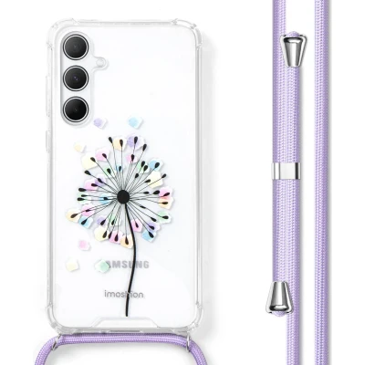 Afbeelding van imoshion Hoesje Geschikt voor Samsung Galaxy A55 met Koord Design Meerkleurig / Sandstone Dandelion