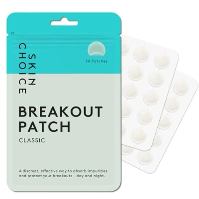 Image de SKIN CHOICE Breakout Patch 30 Pimple Patches, Invisible Et Hydrocolloïde pour l&#039;acné, Traitement de Anti Acné, Végétalien Sans Cruauté