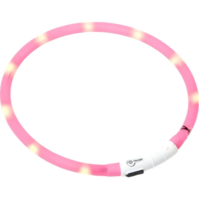 Afbeelding van Flamingo Visio Nera Halsband Honden Led Roze 20 70cm 16mm 1st 126040