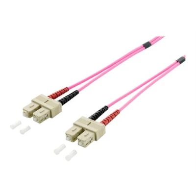 Image de equip Pro Cordon de raccordement SC multi mode (M) pour 3 m fibre optique duplex 50 / 125 microns OM4 violet
