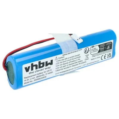 Afbeelding van vhbw Batterij compatibel met Medion MD 18500, 18501, 18600 stofzuiger, huishoudelijke robot (2600 mAh, 14,4 V, Li ION)