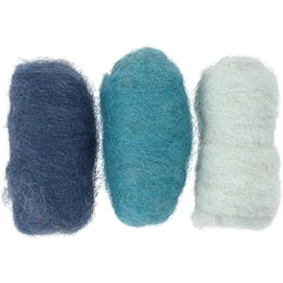 Afbeelding van Colortime Gekaarde Wol Blauw 10 Gram 3 Stuks